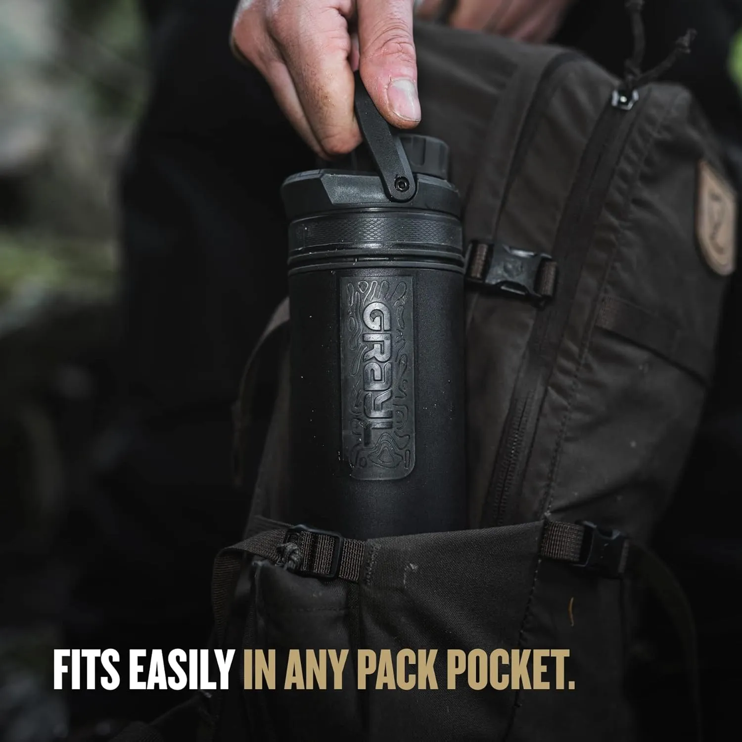 GRAYL UltraPress 16.9 oz Water Purifier & Filter Bottle for Hiking, Backpacking, Survival, Travel (Coyote Brown)