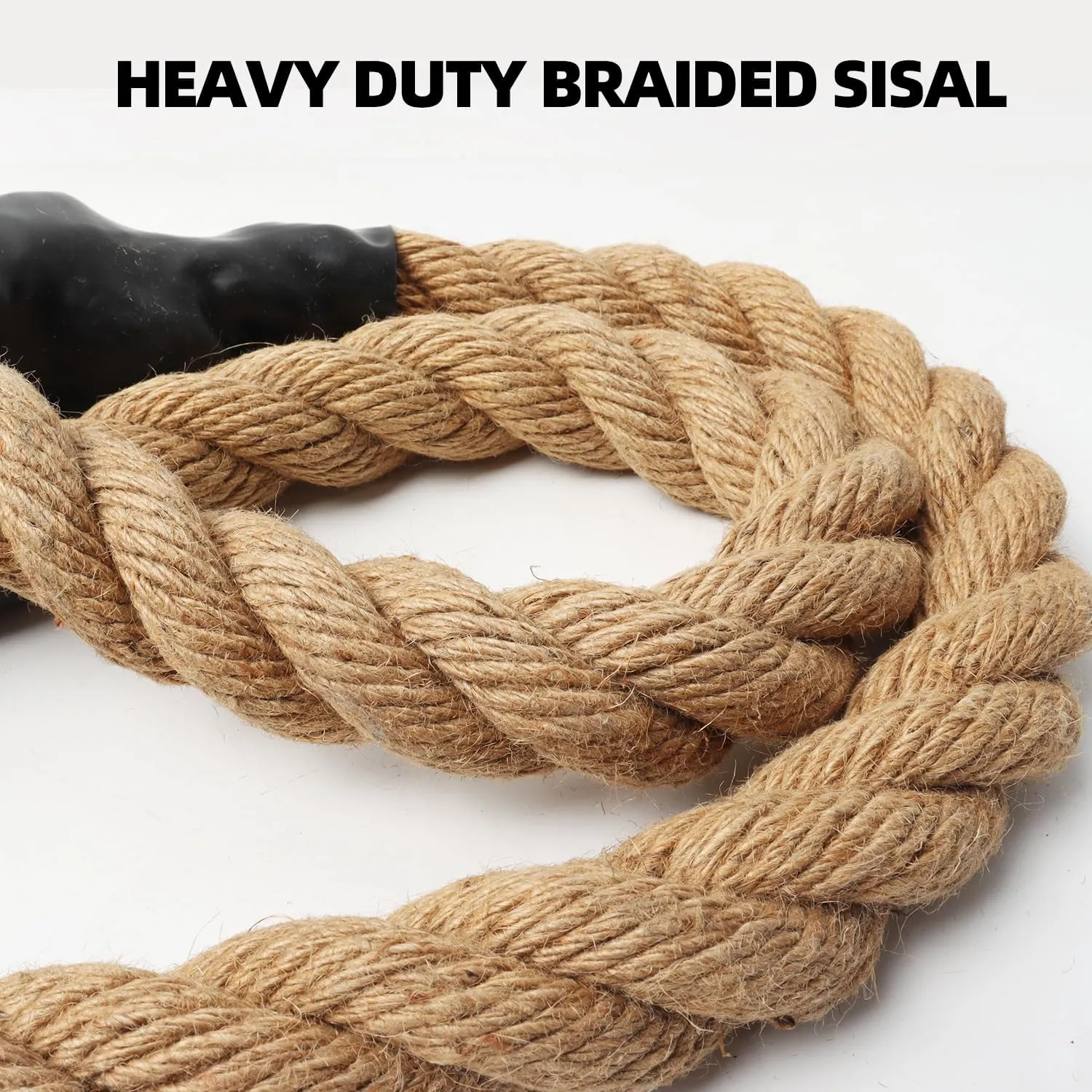 GSE Games & Sports Expert Gym Sisal Climbing Rope, Heavy Workout Rope for Indoor/Outdoor Workouts, Great for Climbing Exercises, Strength Training - 6,10,15,20,25,30,40,50 Feet Lengths Available