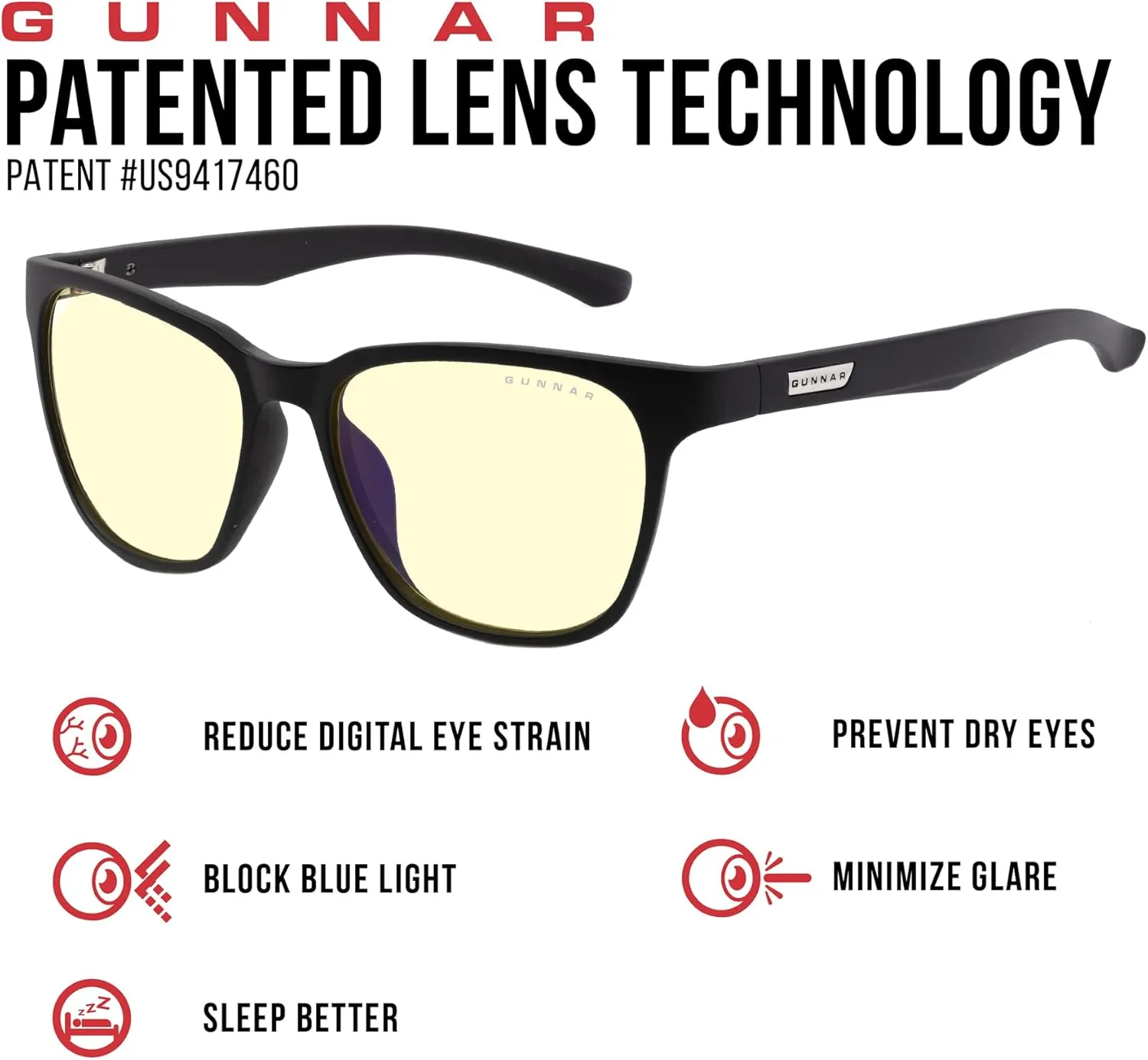 GUNNAR - Gaming and Computer Glasses - Blue Light Blocking, UV Protection - Berkeley