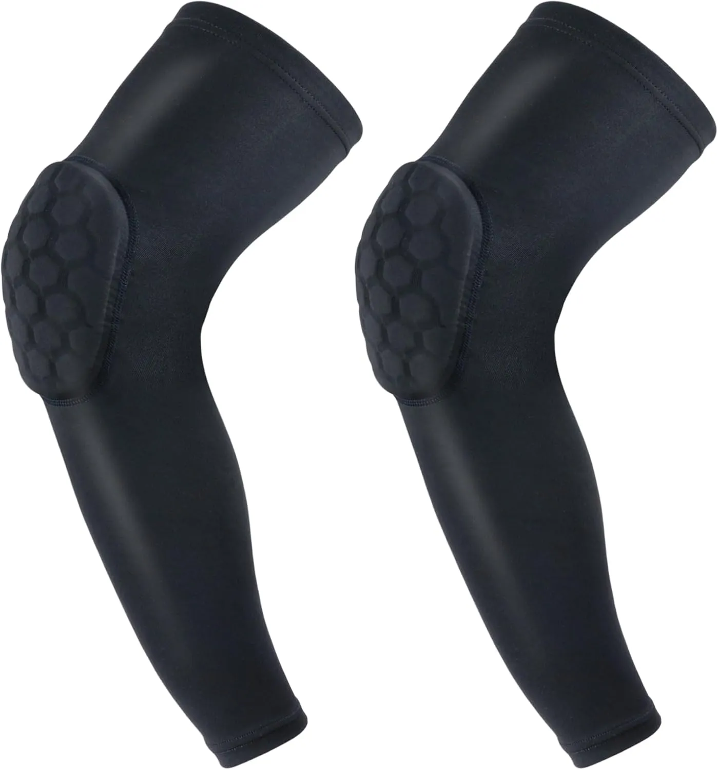 GUOZI Arm Elbow Sleeves [2 Pack], Honeycomb Crashproof Arm Elbow Pads for Youth Adult Sports Football Basketball Volleyball
