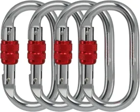 Heavy Duty Locking Climbing Carabiner Clip CE Rated 25 kN 5600 LB Rugged Terrain Approved Industrial Strength Twist Lock Carabiners Clips for Rigging, Ropes, Hammocks, Camping