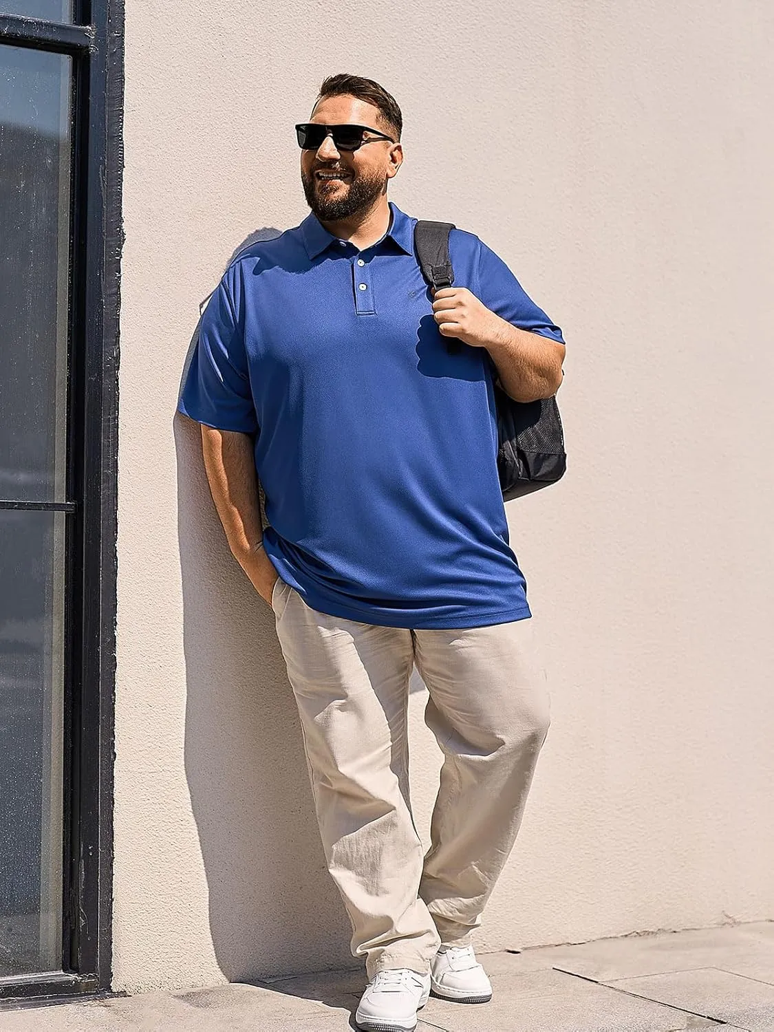 HOdo Big and Tall Mens Polo Shirt Moisture Wicking Sport Golf Shirts 2XL-6XL