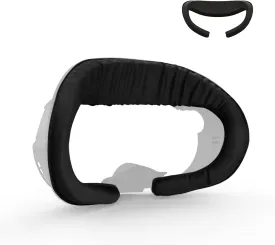 Ice Silk Face Pad Cushion Compatible with AMVR Facial Interface - Breathable Facial Pad Replacement Comfort Accessories for Meta/Oculus Quest 3 (Black, 0.63 inch)