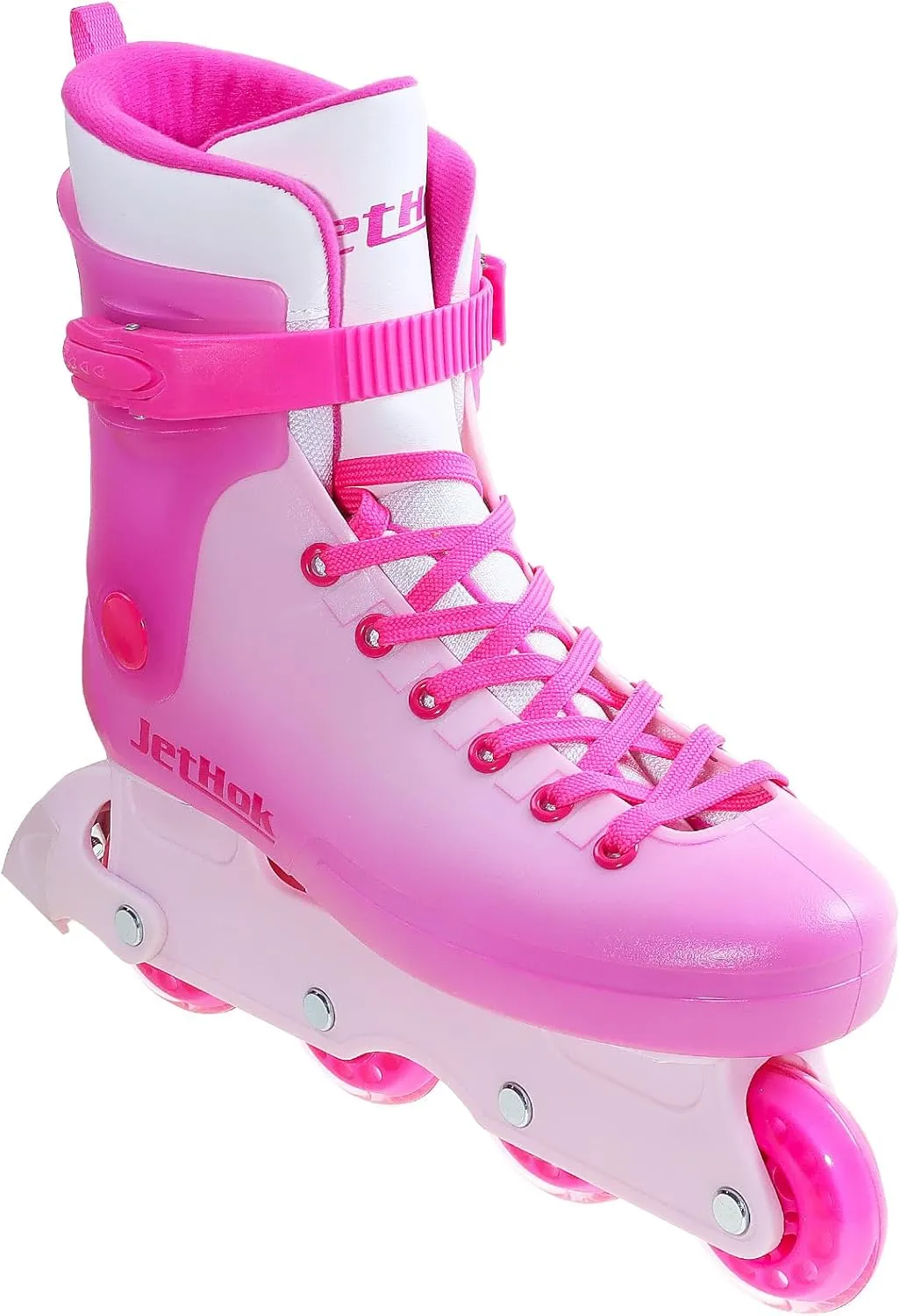 Inline Skates for Women Girls Adjustable Size,Inlineskates Removable Brake, ABEC-7 Bearings, for Outdoor Indoor Skating Barbie Pink