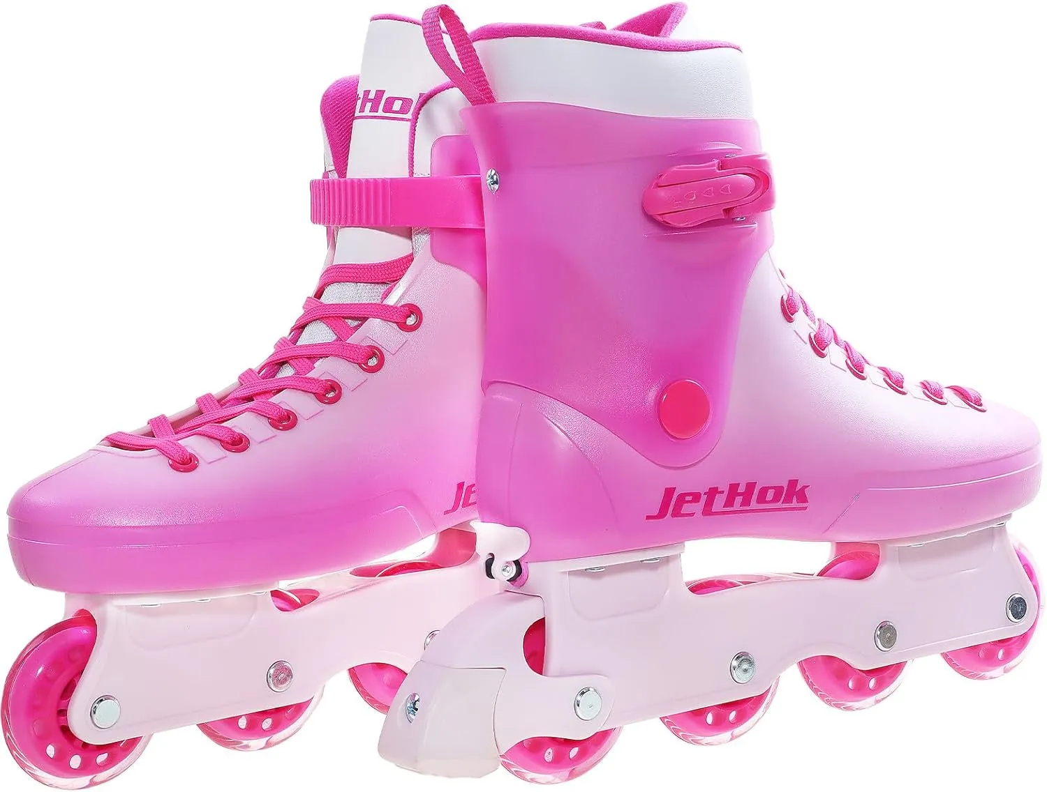 Inline Skates for Women Girls Adjustable Size,Inlineskates Removable Brake, ABEC-7 Bearings, for Outdoor Indoor Skating Barbie Pink