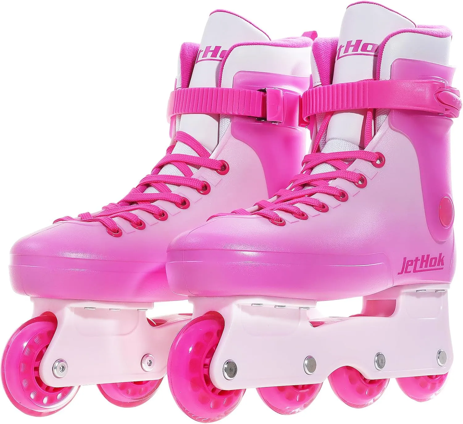 Inline Skates for Women Girls Adjustable Size,Inlineskates Removable Brake, ABEC-7 Bearings, for Outdoor Indoor Skating Barbie Pink