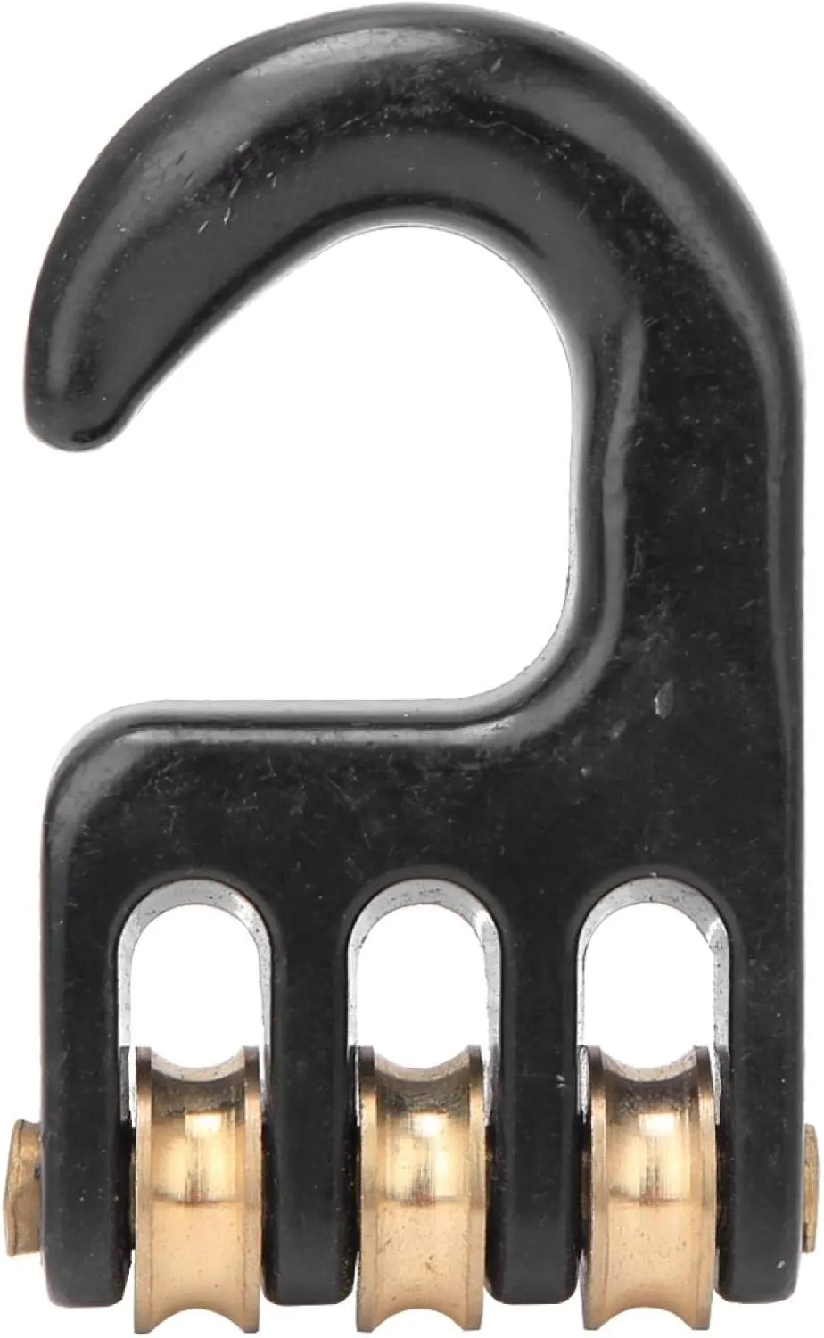 Joyzan Windsurf Rigging Pulley Hook, 3 Roller Windsurfing Wheel Strong Heavy Duty Aluminium Alloy Surf Hardware Accessory Replacement Universal Sail Ship Surfing Outdoor Water Sports Boat Rowing Black