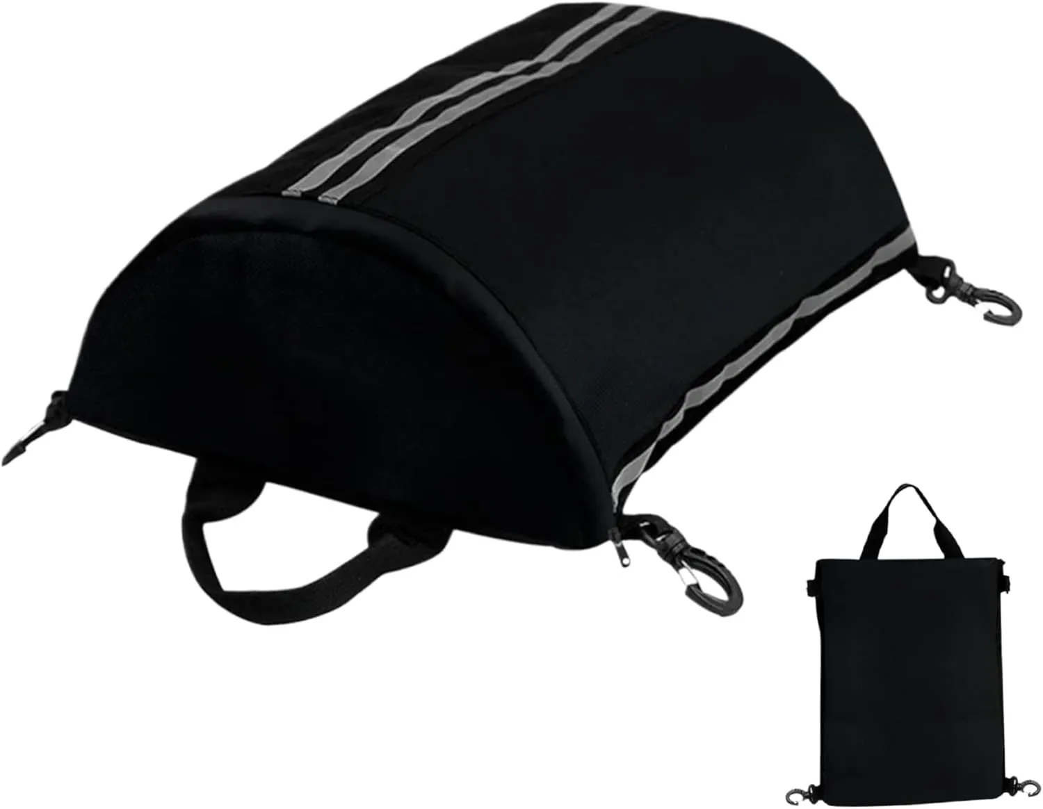 Kayak Deck Bag Large Capacity Kayak Dry Bag Waterproof 600D with Swivel Hooks and Handle Reflective Zippered Deck for Paddle Board