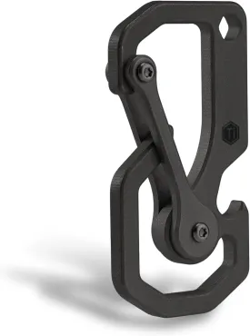 KeyUnity KU06BK Titanium Carabiner Keychain Tool, Bottle Opener with Screw Bit Driver for Everyday Carry