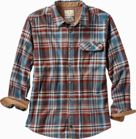Legendary Whitetails Men's Buck Camp Flannel, Long Sleeve Plaid Button Down Casual Shirt, Corduroy Cuffs