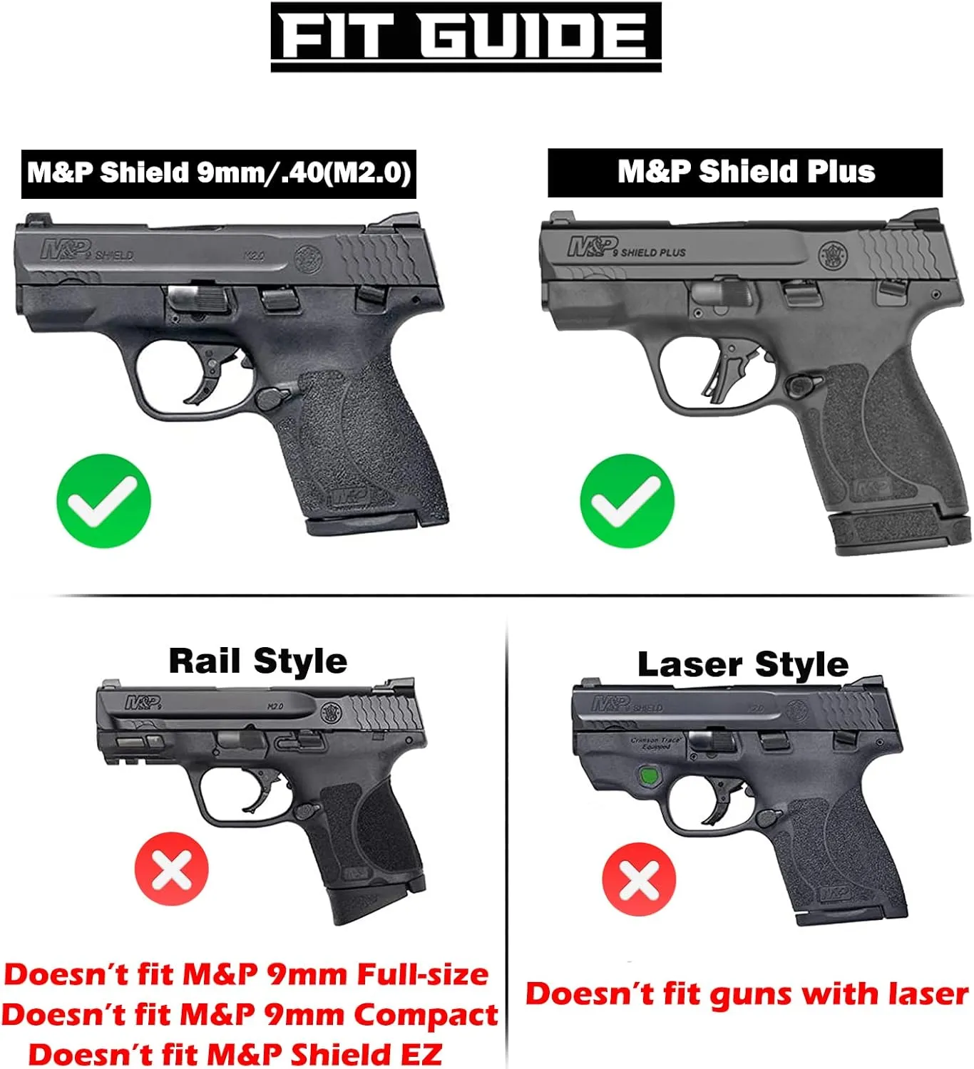 M&P Shield 9mm Holster, OWB Paddle Holster fit 3.1" Barrel Smith & Wesson M&P Shield Plus 9mm/40, M&P 9mm/40 Shield 2.0, Adjustable Cant Gun Holster with Fast Release - Right Handed