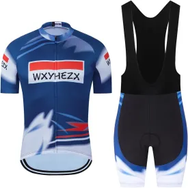 Men's Cycling Jersey Set Road Bike Shorts Sleeves Jersey Zipper Pokcet Bib Shorts with 20D Gel Pad Biking Clothing Sets