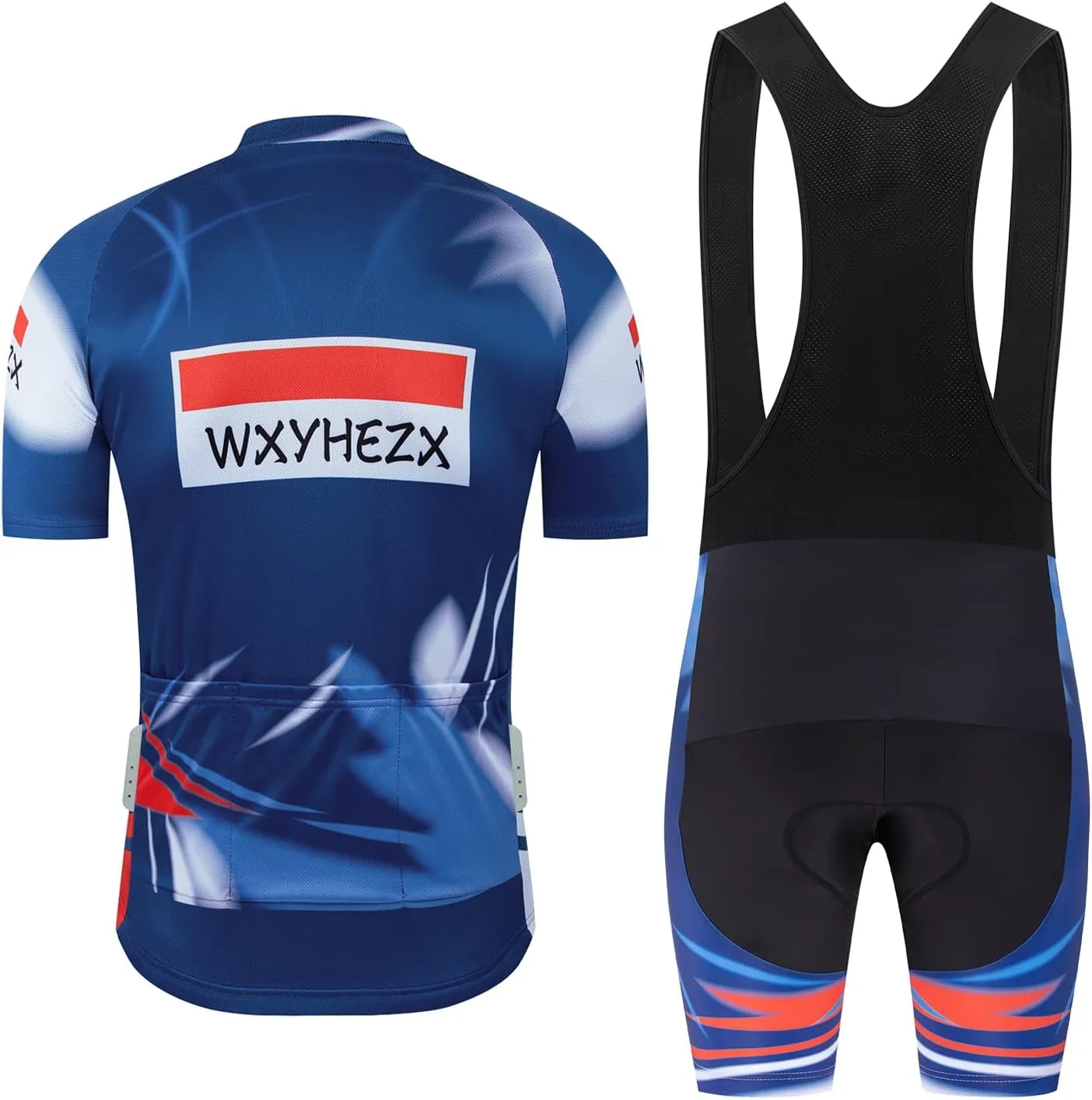Men's Cycling Jersey Set Road Bike Shorts Sleeves Jersey Zipper Pokcet Bib Shorts with 20D Gel Pad Biking Clothing Sets