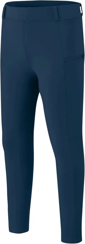 MoFiz Girls Horse Riding Pants Summer Full Seat Silicone Kids Equestrian Breeches Youth Schooling Tights Zipper Pockets