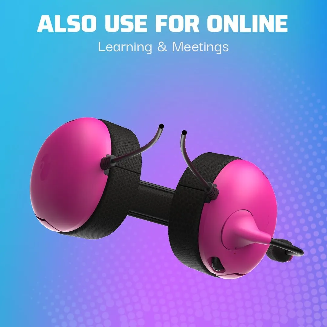 PDP AIRLITE Wired Stereo Gaming Headset, Officially Licensed Sony PlayStation 5, PS5/PS4/PS3/PC, Lightweight Durable Headphones, 3.5mm Audio Jack, Noise-canceling Flip-to-Mute Mic, Nebula Pink