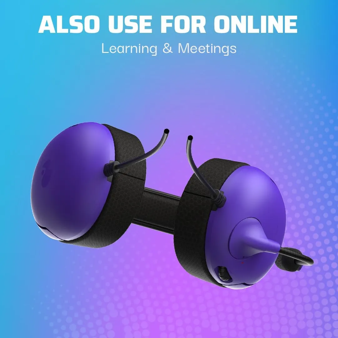 PDP AIRLITE Wired Stereo Gaming Headset, Officially Licensed Sony PlayStation 5, PS5/PS4/PS3/PC, Lightweight Durable Headphones, 3.5mm Audio Jack, Noise-canceling Flip-to-Mute Mic, Ultraviolet Purple