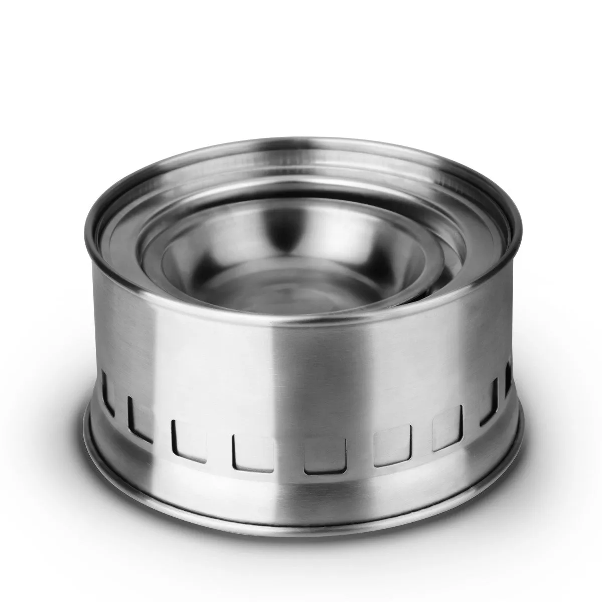 Portable Stainless Steel Wood Burning Camping Stove Collapsible Can Burns Solid Fuels for Outdoor Backpacking