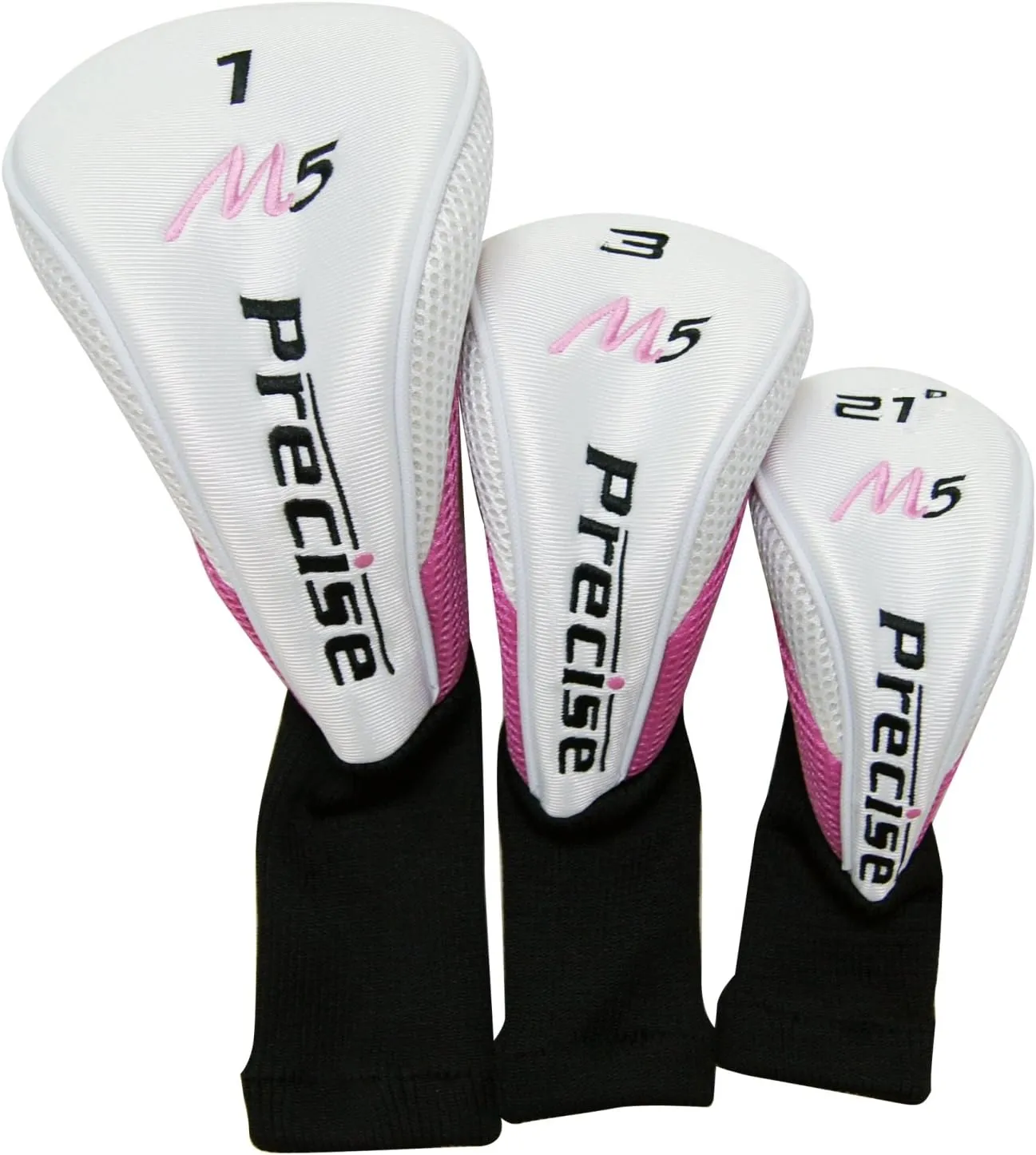 Precise M5 Ladies Complete Left & Right Handed Golf Club Set | Complete Regular & Petite Womens Golf Clubs Set | with 3 HC's, Lightweight Shafts & Spacious Stand Bag w/Pockets & Dual Carrying Straps