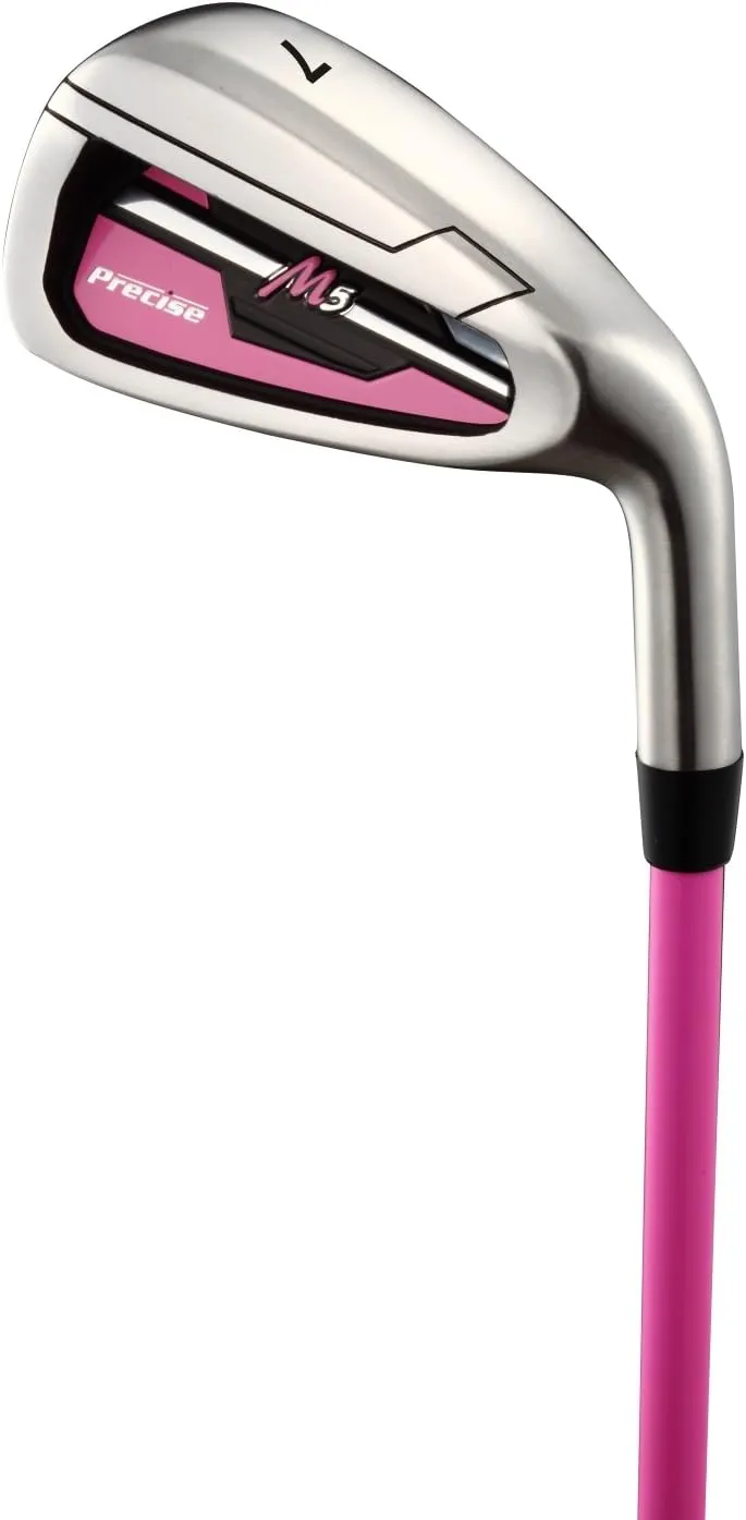 Precise M5 Ladies Complete Left & Right Handed Golf Club Set | Complete Regular & Petite Womens Golf Clubs Set | with 3 HC's, Lightweight Shafts & Spacious Stand Bag w/Pockets & Dual Carrying Straps