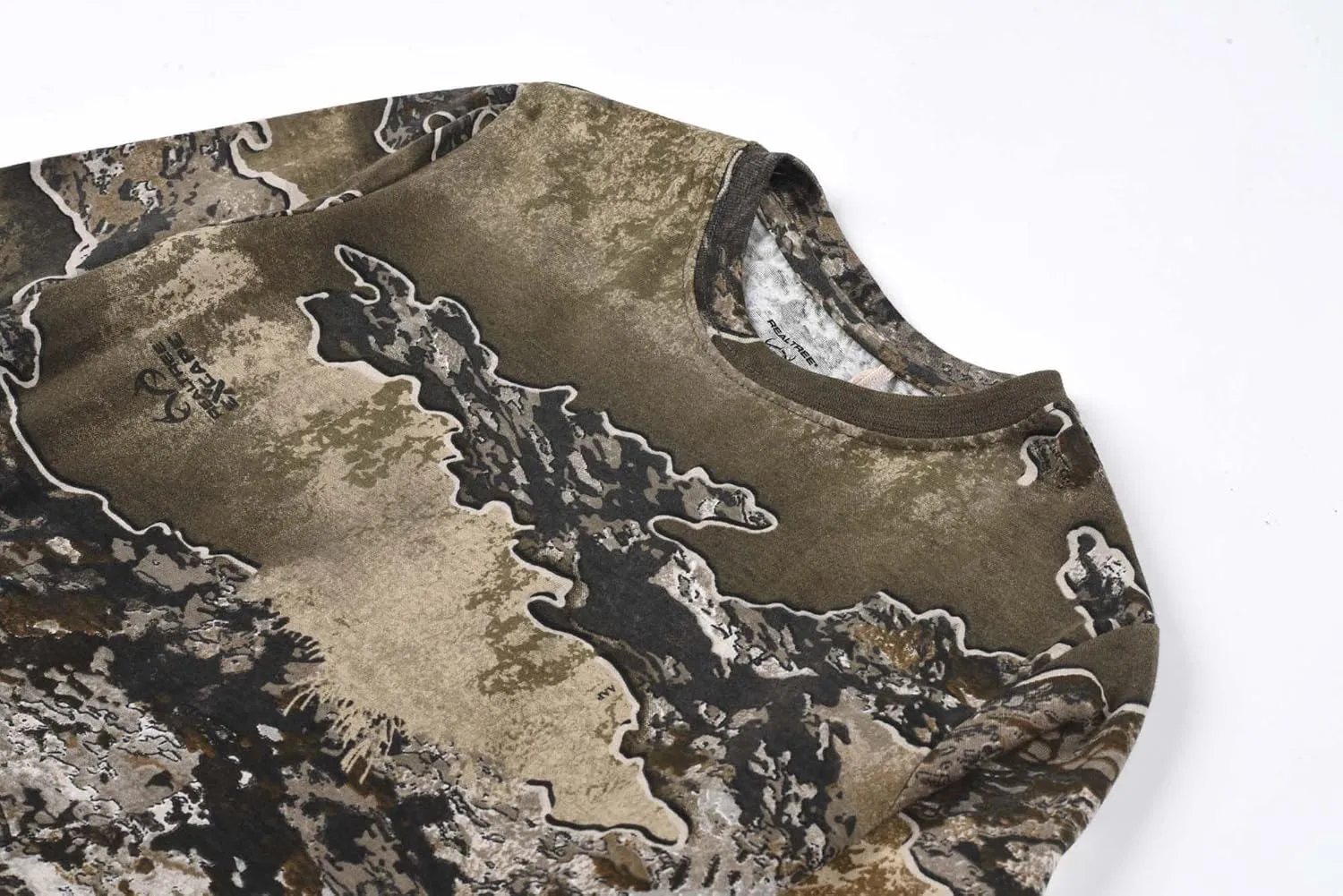 Realtree and Mossy Oak Authentic Youth Camouflage Pattern Long Sleeves Crewneck Tee Shirts for Kids