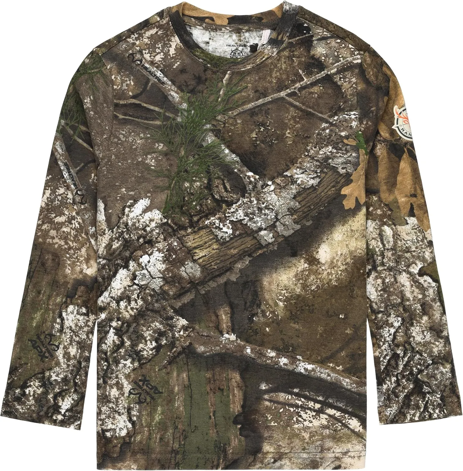 Realtree and Mossy Oak Authentic Youth Camouflage Pattern Long Sleeves Crewneck Tee Shirts for Kids
