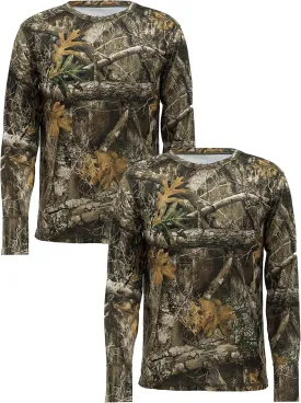 Realtree Men's 2 Pack Long Sleeve Performance Tees