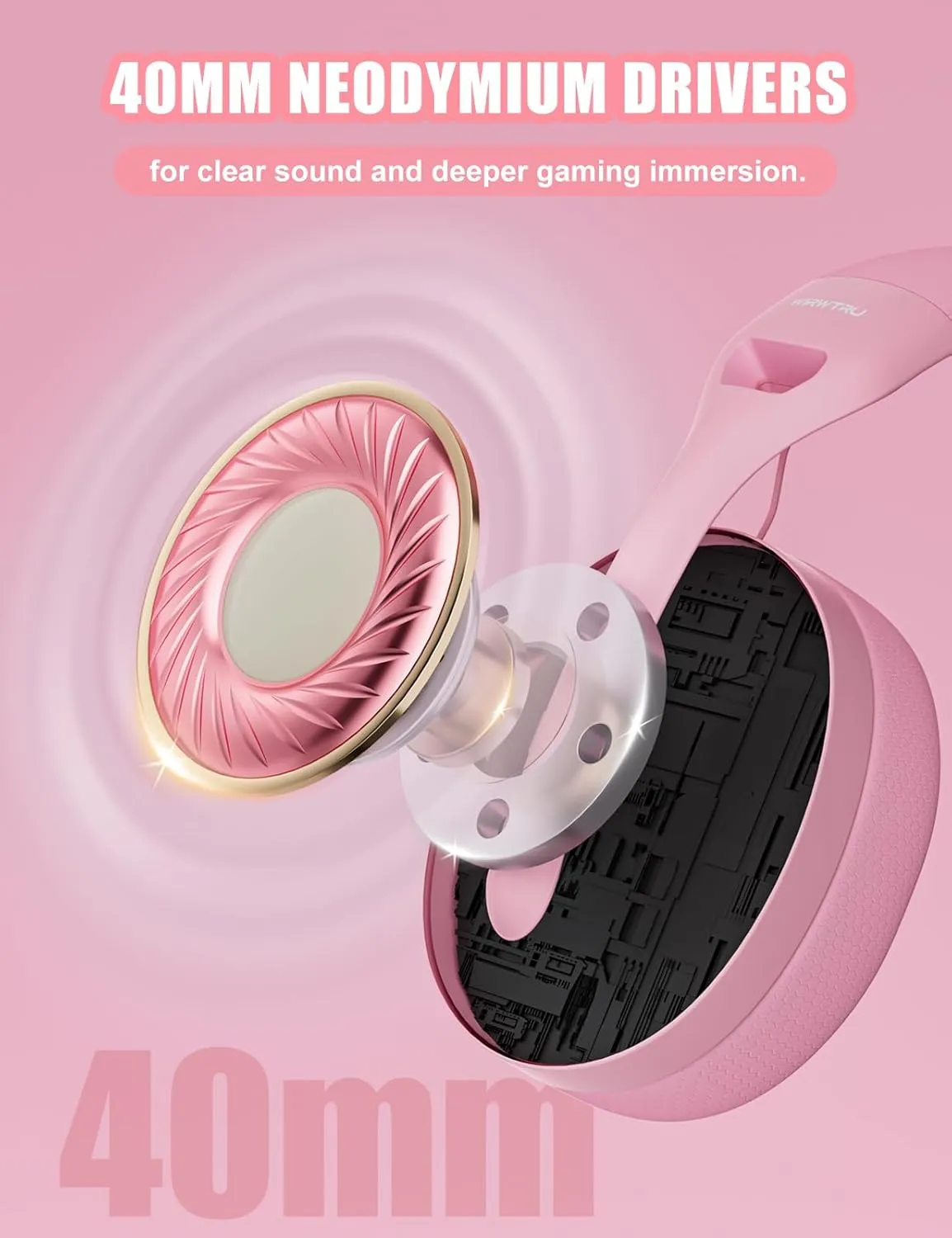 S30 Gaming Headset with Microphone,198g Lightweight Design, Wired Gaming Headphones for Xbox, Xbox Series X|S, PS5, PS4, Switch, PC, Noise Cancelling Mic, Soft Earmuffs (Pink)