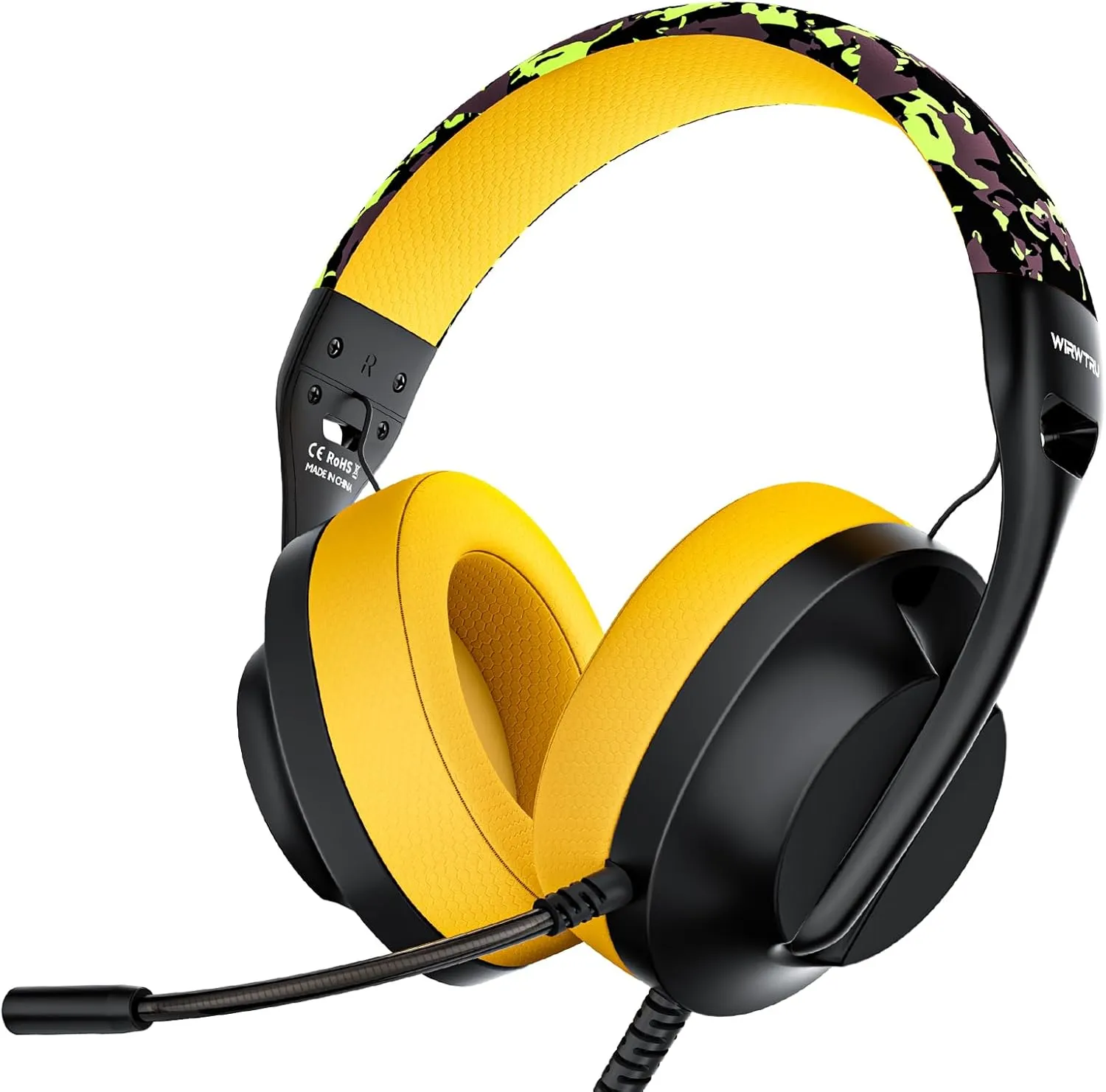 S30 Gaming Headset with Microphone,198g Lightweight Design, Wired Gaming Headphones for Xbox, Xbox Series X|S, PS5, PS4, Switch, PC, Noise Cancelling Mic, Soft Earmuffs (Yellow)