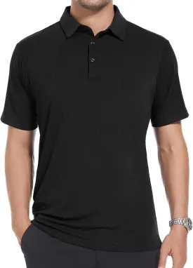 SAMERM Golf Shirts for Men Dry Fit Short Sleeve Moisture Wicking Casual Solid Stylish Mens Polo Shirts