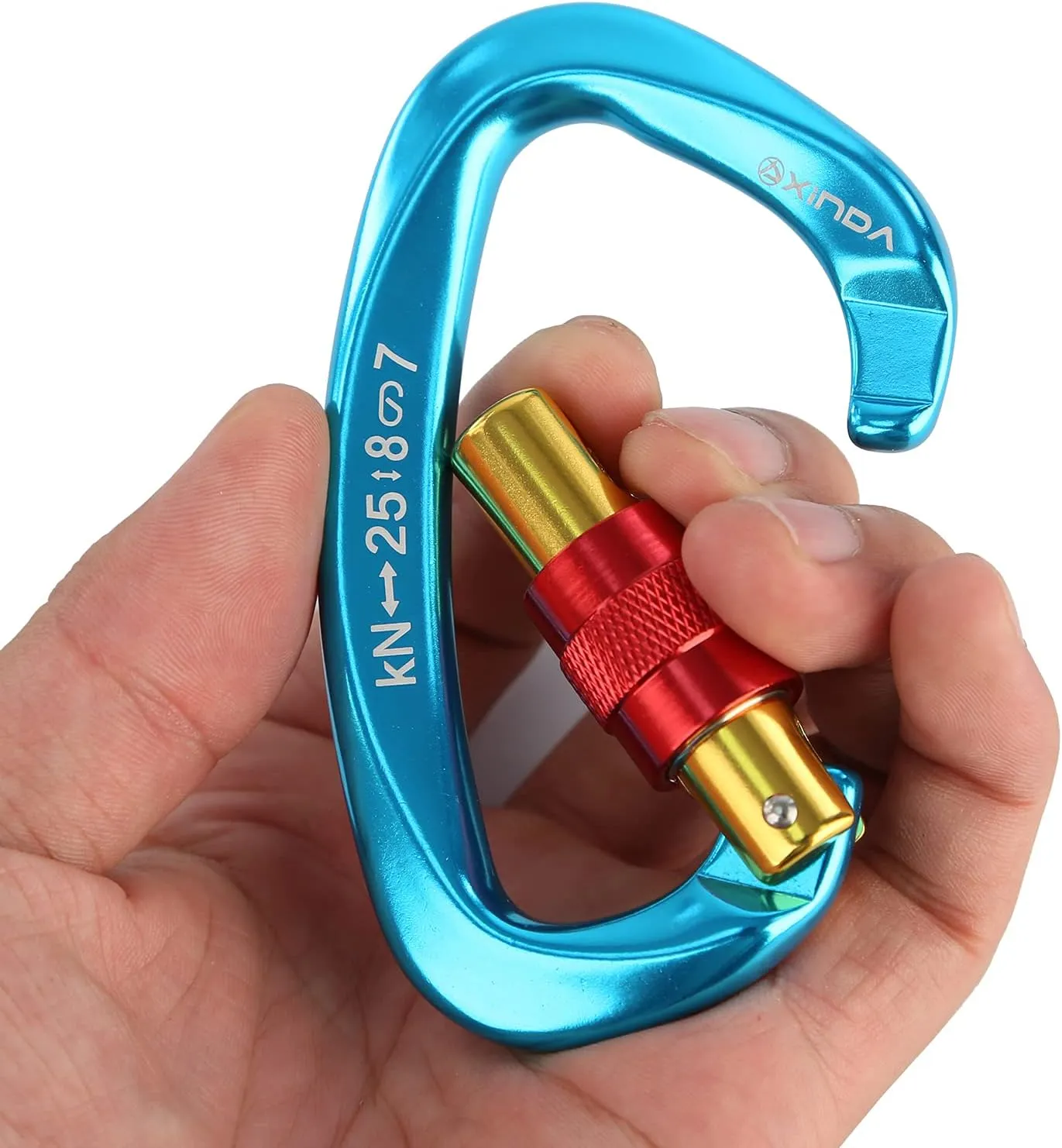 Screwgate Locking Carabiner Clip - Professional Rock Climbing Carabiner Screw Lock,Heavy Duty Carabiners for Climbing,Mountaineer,Hammock,Camping,Outdoor Equipment