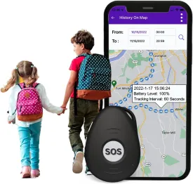 SecuLife Kids - Elderly SOS GPS Tracker, with SOS Button Speakerphone, Real-Time Tracking, Safety Device for Kids, Seniors, Adults, Easy to Use Mobile App