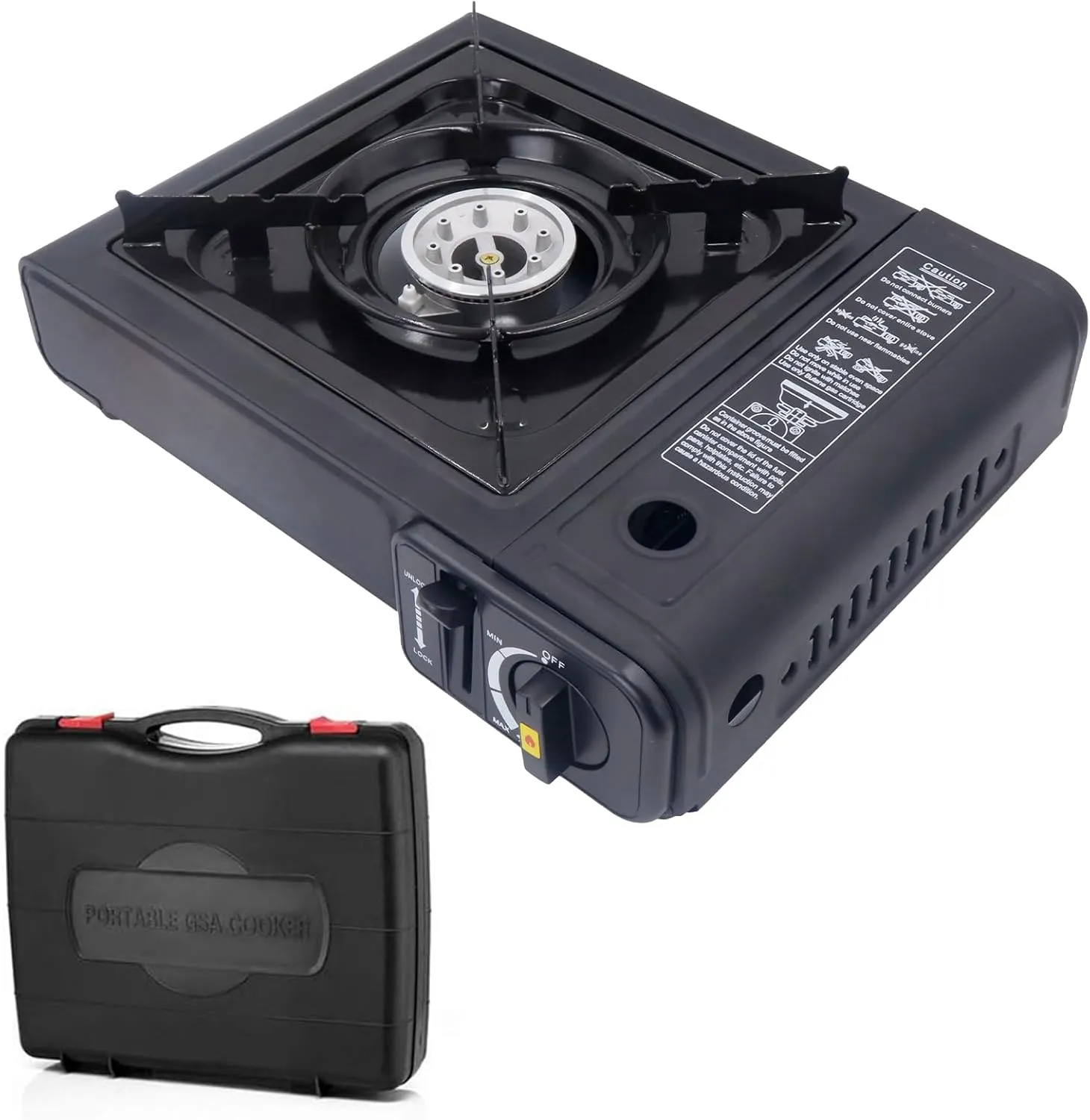 ShellKingdom Camping Stove Portable Outdoor Emergency Butane Stove Burner with Carrying Case For Camping, Picnics, Hiking, BBQ