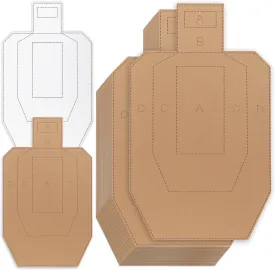 Shooting Targets - Silhouette Tactical Cardboard Targets for Shooting Range Practice Competitions Self-Defense Training