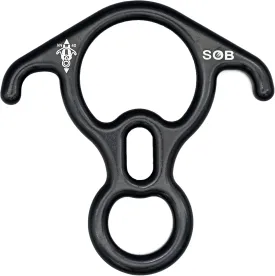 SOB 40KN Rescue Figure 8 Descender Belay Rappel Equipment Belay Rock Climbing Rigging Plate 7075 Aluminum Alloy for Climbing Belaying Rappelling Device