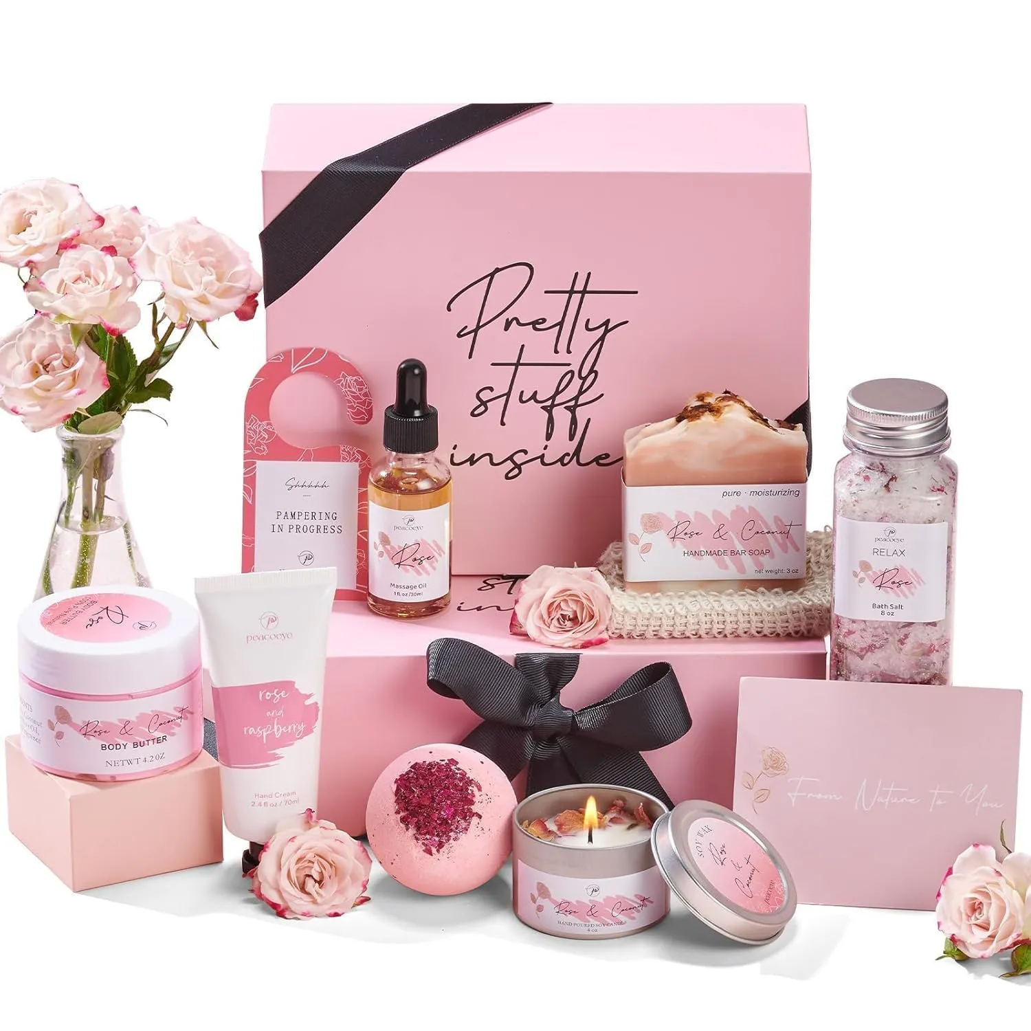 Spa Gifts for Women Mothers Day Gifts Bath Gift Baskets Relaxing Spa Self Care Gift for Mom Her Sister Wife Auntie Home Bath Care Package Thank You Gift Birthday Gifts for Women Friendship