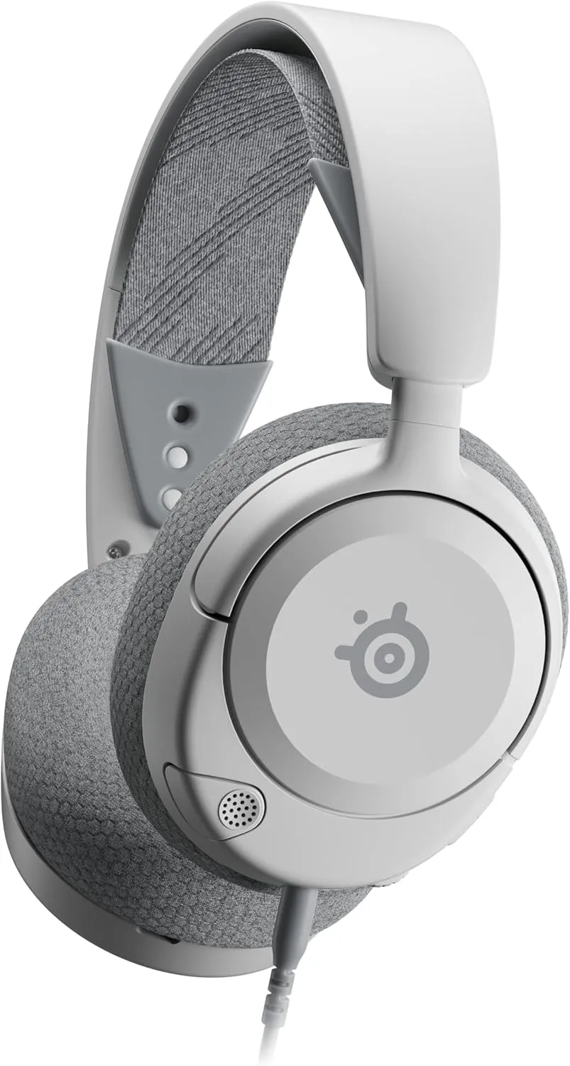 SteelSeries Arctis Nova 1P Multi-System Gaming Headset  Hi-Fi Drivers  360 Spatial Audio  Comfort Design  Durable  Lightweight  Noise-Cancelling Mic  PS5/PS4, PC, Xbox, Switch - White