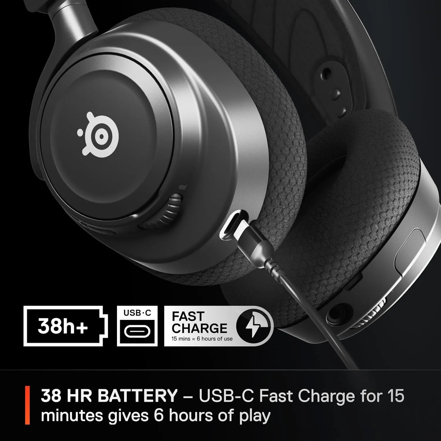 SteelSeries Arctis Nova 7 Wireless Multi-Platform Gaming Headset  Neodymium Magnetic Drivers  2.4GHz   Mixable Bluetooth  38Hr USB-C Battery  ClearCast Gen2 AI Mic  PC, PS5, Switch, VR, Mobile