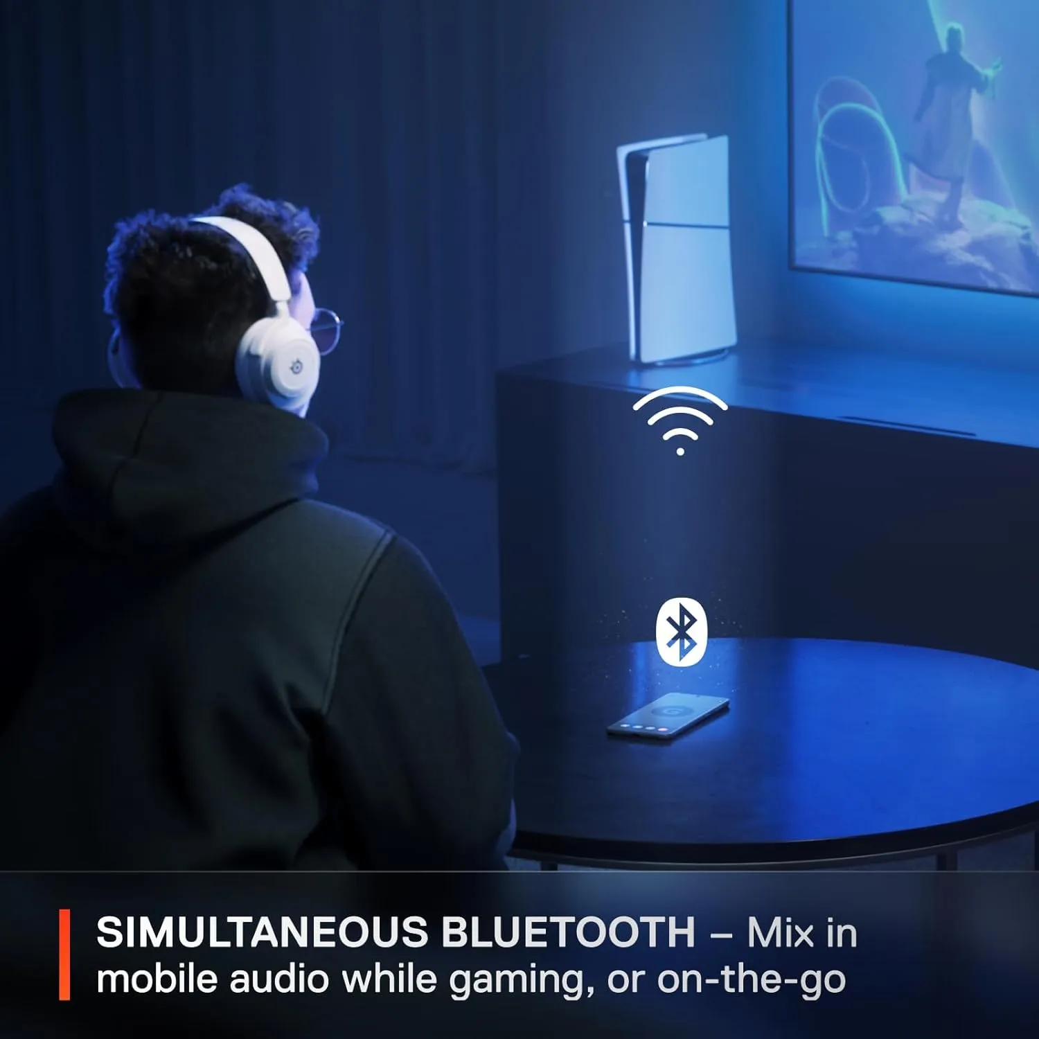 SteelSeries Arctis Nova 7 Wireless Multi-Platform Gaming Headset  Neodymium Magnetic Drivers  2.4GHz   Mixable Bluetooth  38Hr USB-C Battery  ClearCast Gen2 AI Mic  PC, PS5, Switch, VR, Mobile