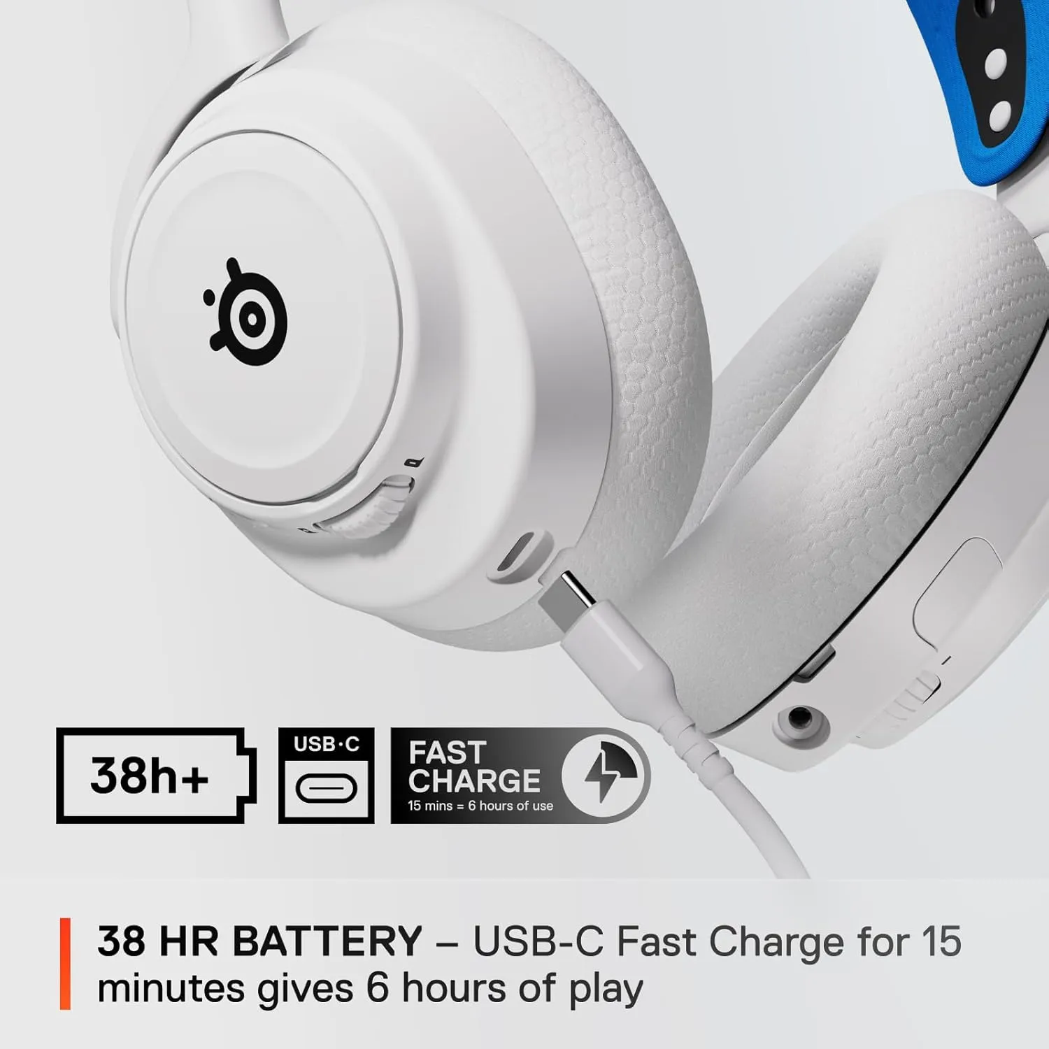 SteelSeries Arctis Nova 7P Wireless Multi-Platform Gaming Headset  Neodymium Magnetic Drivers  2.4GHz   Bluetooth  38Hr USB-C Battery  Gen2 AI Mic  PlayStation, PC, Switch, VR, Mobile - White