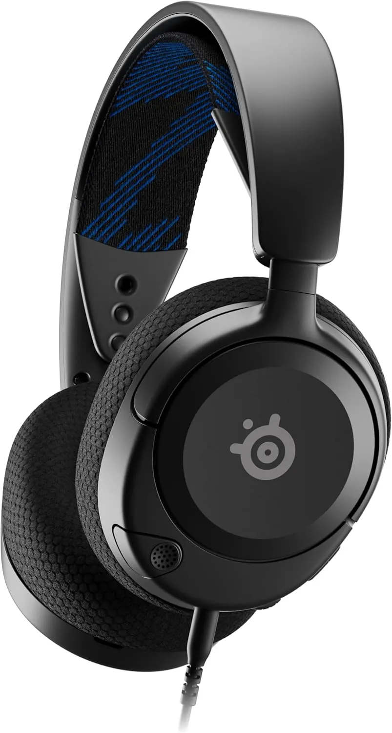 SteelSeries New Arctis Nova 1P Multi-System Gaming wired Headset  Hi-Fi Drivers  360 Spatial Audio  Comfort Design  Durable  LightweightNoise-Cancelling Mic  PS5/PS4, PC, Xbox, Switch - Black