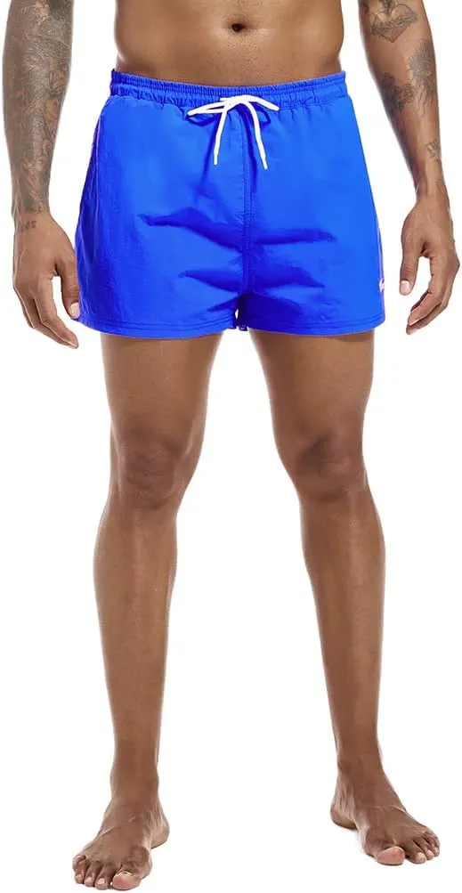 Swim Trunks Mens 3 Inch Mesh Liner Men's Swimwear Bathing Suit Short Swimming Trunks for Men Beach Shorts