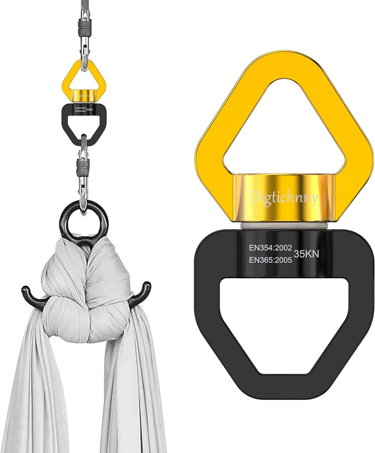 Swing Swivel Heavy Duty, Spinning Swing,Tree Swing Spinner with 35KN Capacity for Aerial Swivel,Rock Climing Swivel, Children's Swing,2 Pack