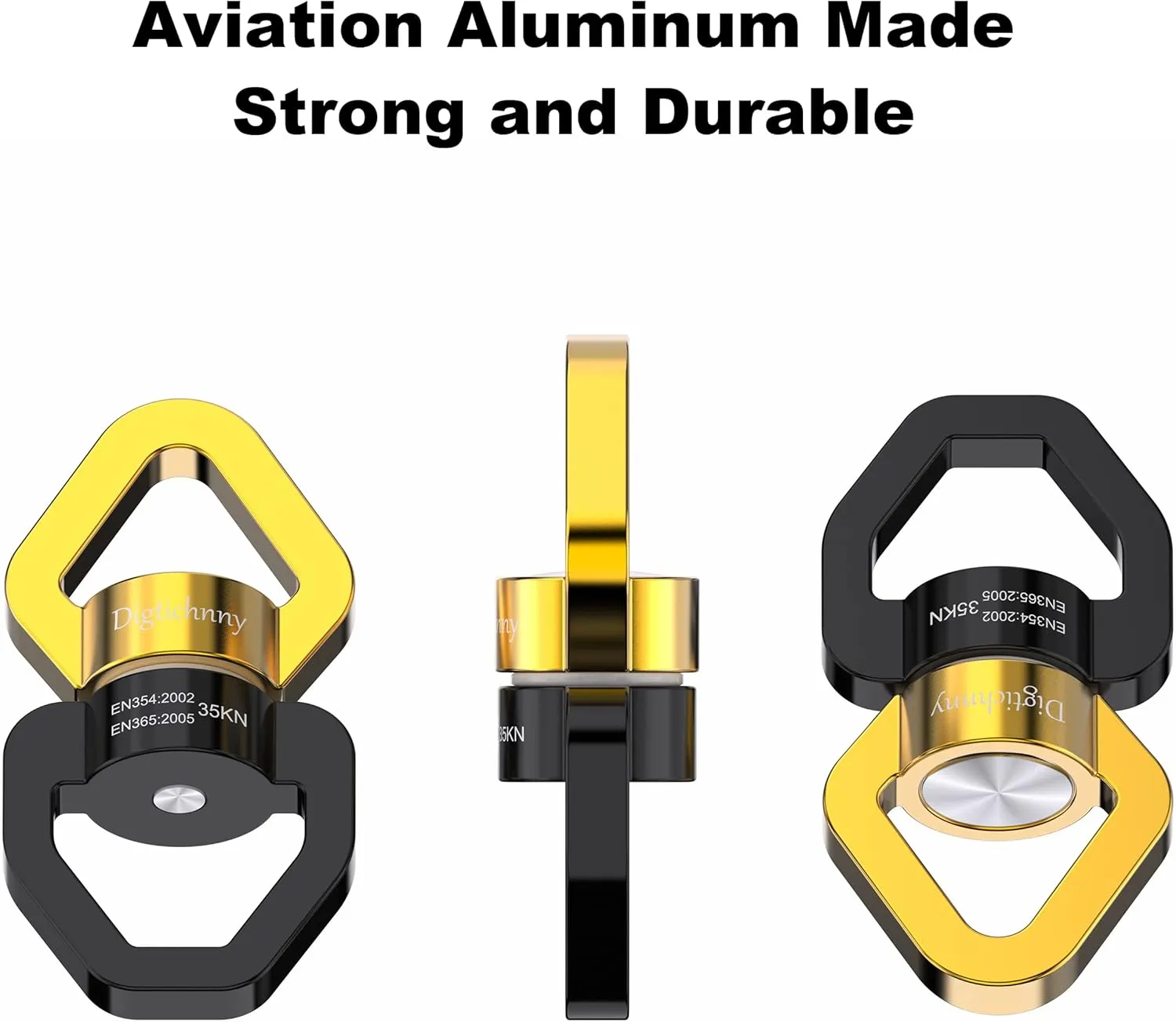 Swing Swivel Heavy Duty, Spinning Swing,Tree Swing Spinner with 35KN Capacity for Aerial Swivel,Rock Climing Swivel, Children's Swing,2 Pack