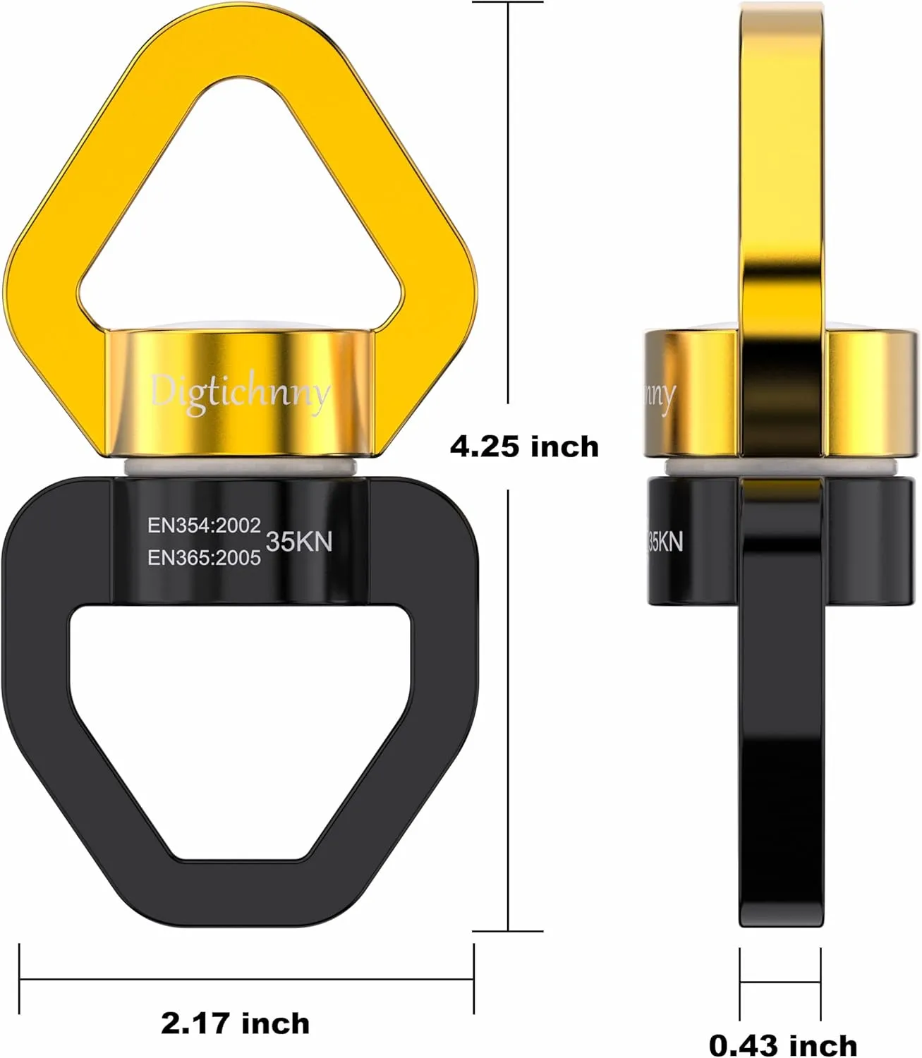 Swing Swivel Heavy Duty, Spinning Swing,Tree Swing Spinner with 35KN Capacity for Aerial Swivel,Rock Climing Swivel, Children's Swing,2 Pack