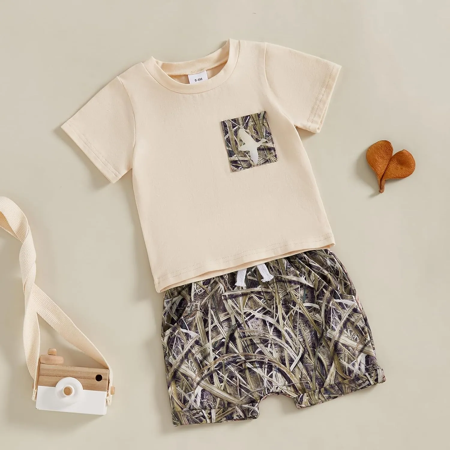 Toddler Baby Boy Hunting Outfits Duck Jungle Camo Short Sleeve T Shirt Shorts Set Casual Summer Clothes 2Pcs