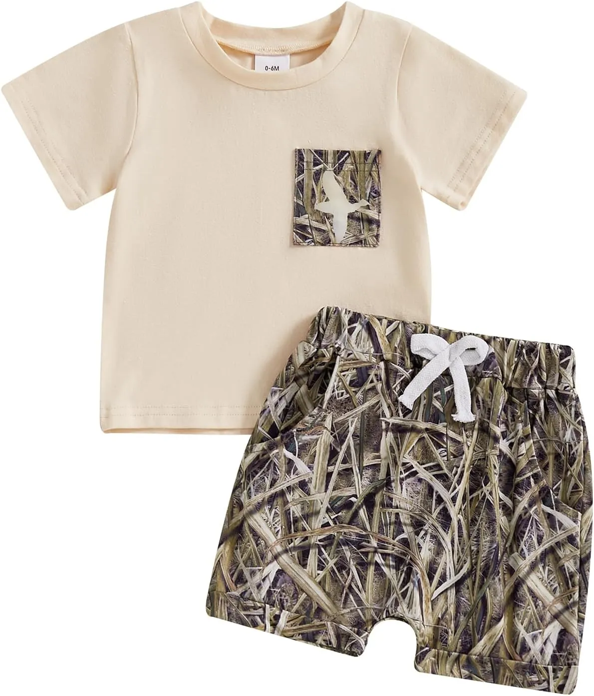 Toddler Baby Boy Hunting Outfits Duck Jungle Camo Short Sleeve T Shirt Shorts Set Casual Summer Clothes 2Pcs
