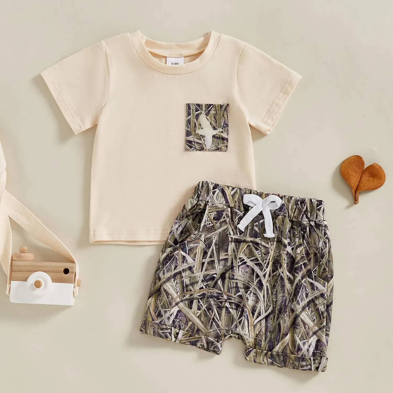 Toddler Baby Boy Hunting Outfits Duck Jungle Camo Short Sleeve T Shirt Shorts Set Casual Summer Clothes 2Pcs