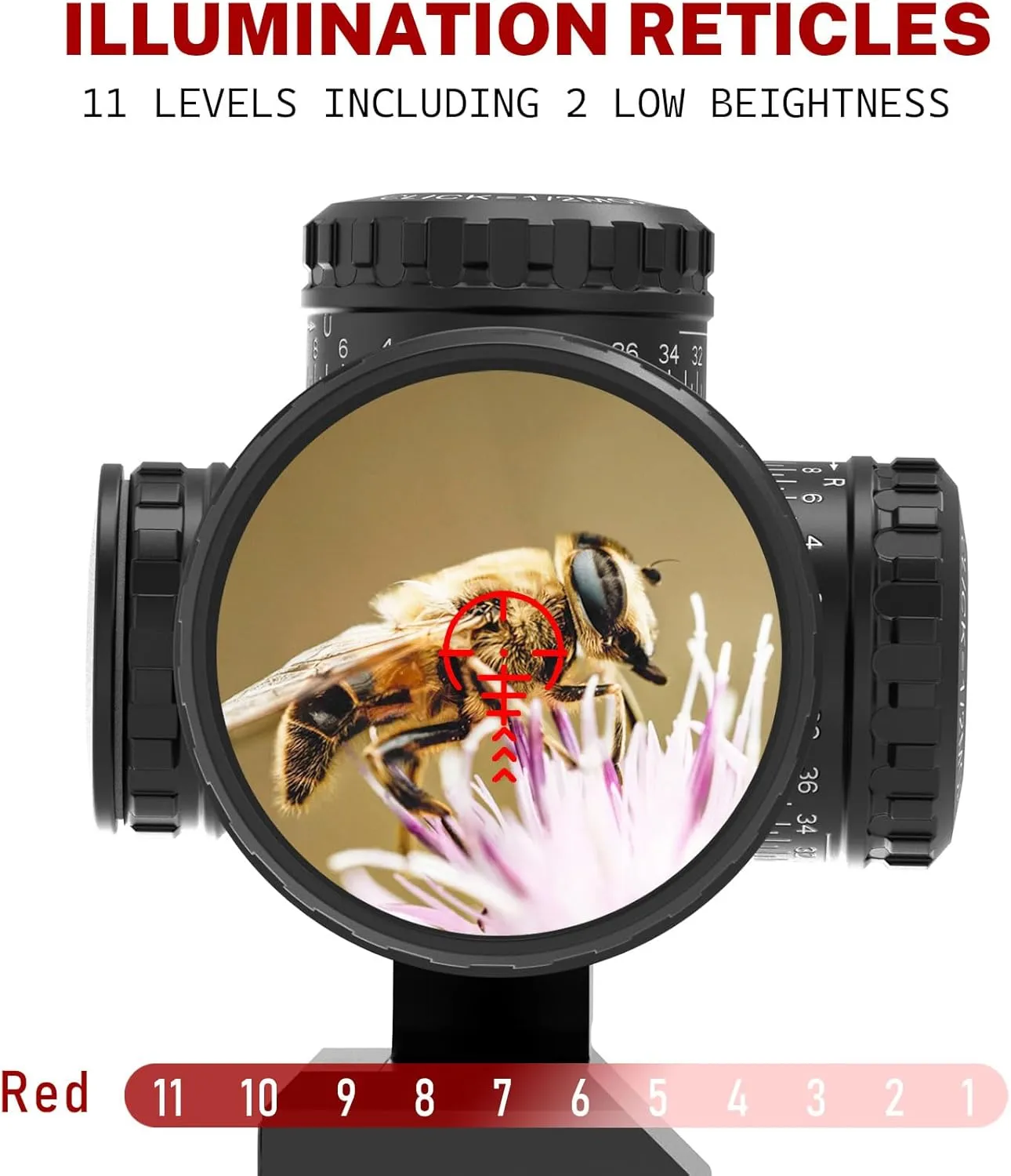 UUQ Leopard Speed 1-6/1-8/1-10x24 SFP LPVO Rifle Scope with BDC, Optics, Extended Range, 11 Levels Red Illumination,Cantilever Mount