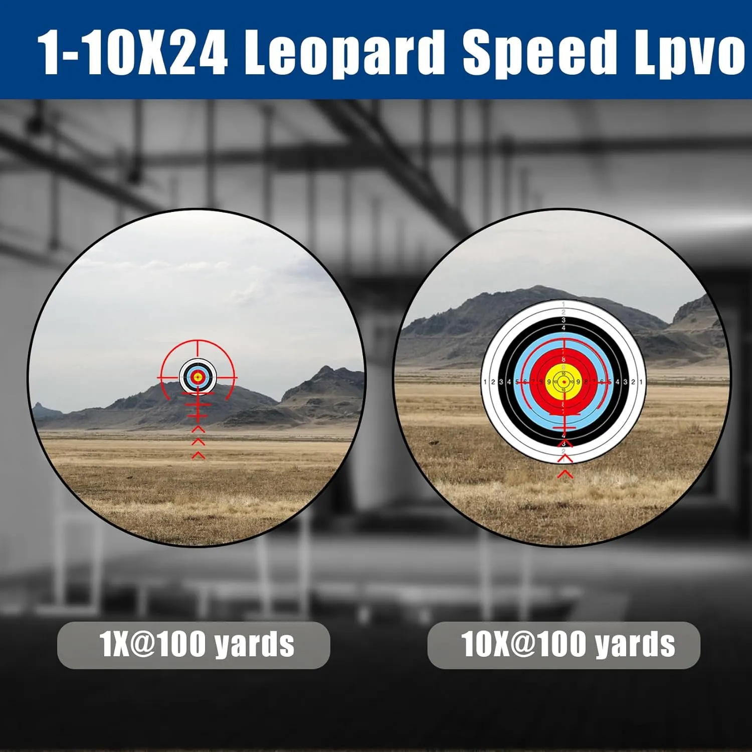 UUQ Leopard Speed 1-6/1-8/1-10x24 SFP LPVO Rifle Scope with BDC, Optics, Extended Range, 11 Levels Red Illumination,Cantilever Mount