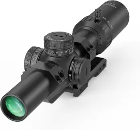 UUQ Leopard Speed 1-6/1-8/1-10x24 SFP LPVO Rifle Scope with BDC, Optics, Extended Range, 11 Levels Red Illumination,Cantilever Mount